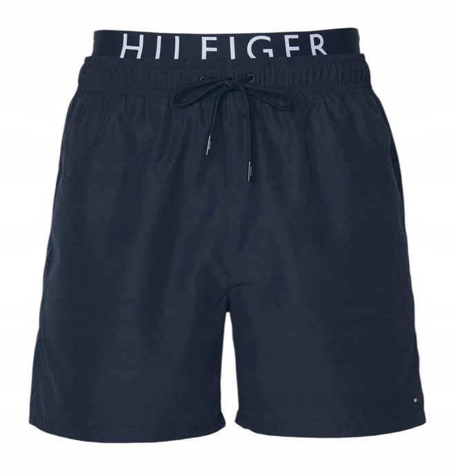 Tommy Hilfiger męskie szorty kąpielowe UM0UM03489 Granatowy Regular Fit