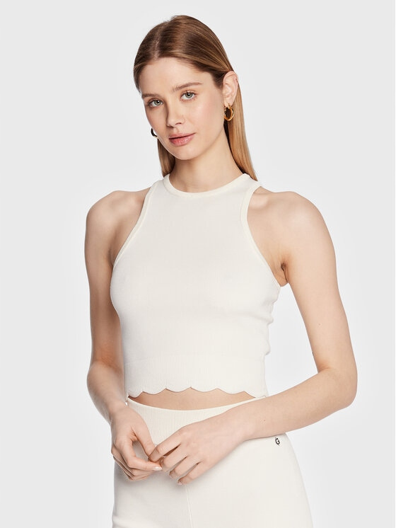 Guess Top Ada W3GZ00 Z2Z80 Ecru Regular Fit