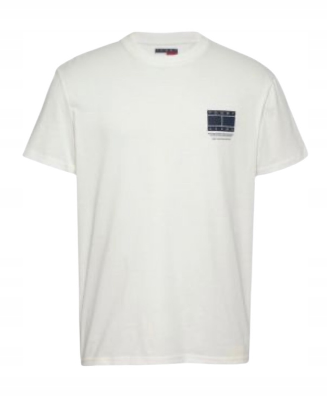 Tommy Hilfiger T-Shirt męski Graphic DM0DM20814 Biały Regular Fit