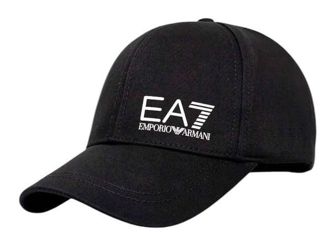 EA7 EMPORIO ARMANI czapka z daszkiem bawełniana 7X000005 AF11989W Czarny
