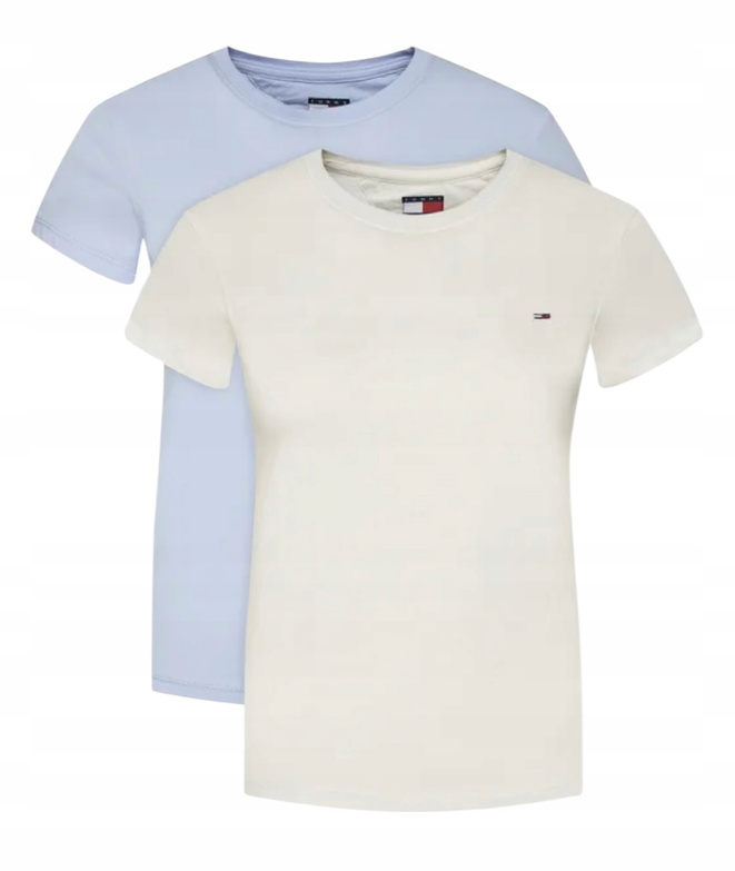Tommy Jeans Komplet 2 t-shirtów damskich DW0DW21366 Kolorowy Slim Fit