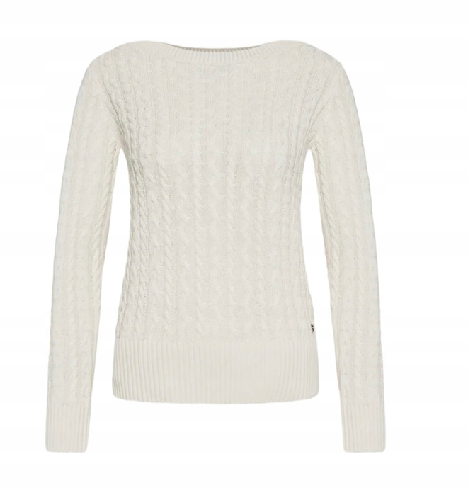 Guess Sweter damski W2YR11 Z2Y41 Beżowy Regular Fit