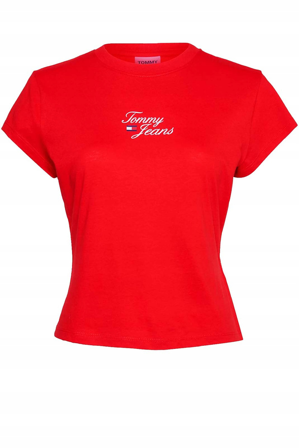 Tommy Jeans T-shirt damski czerwony DW0DW15441