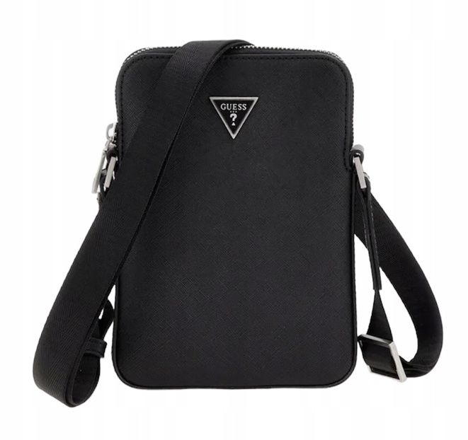 Guess saszetka na ramię Certosa Saffiano Smart Mini Bags HMECSA P3381 black