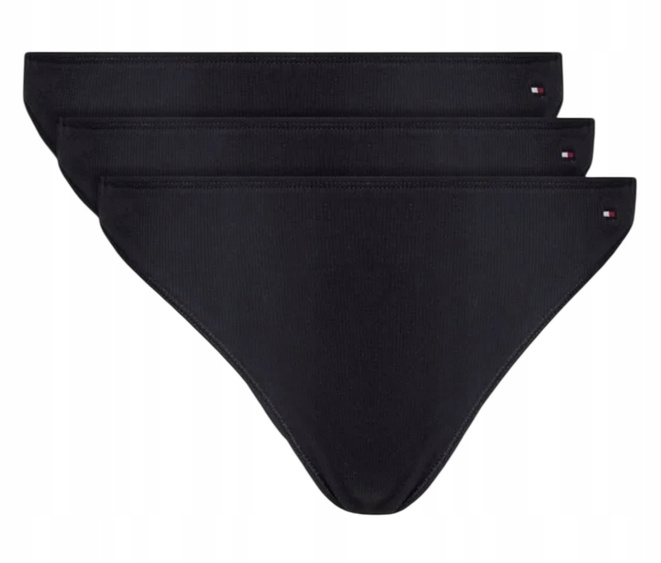 Tommy Hilfiger Komplet 3 par stringów UW0UW05752 Czarny