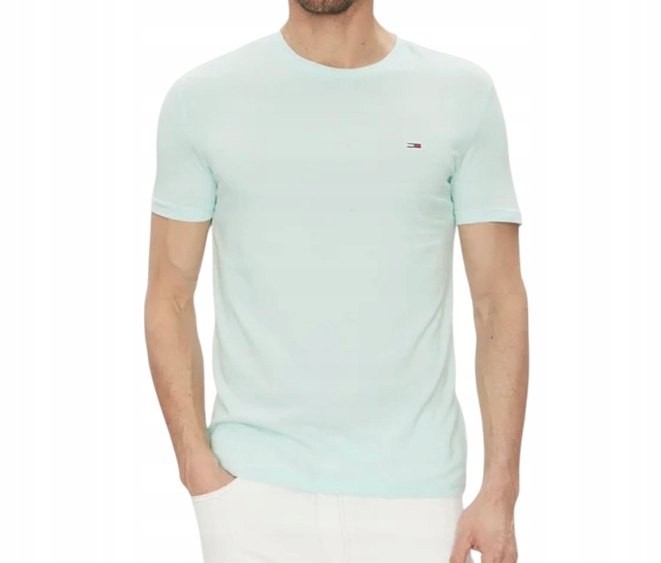Tommy Hilfiger T-Shirt męski Jaspe DM0DM20363 L6V Zielony Slim Fit