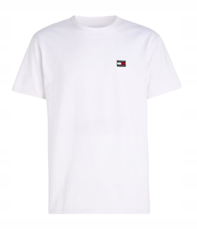 Tommy Jeans T-shirt męski biały Classic Xs Badge DM0DM17870 Regular