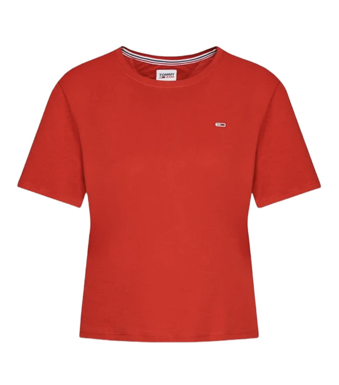 Tommy Hilfiger T-shirt damski TJW SOFT JERSEY TEE DW0DW14616 czerwony