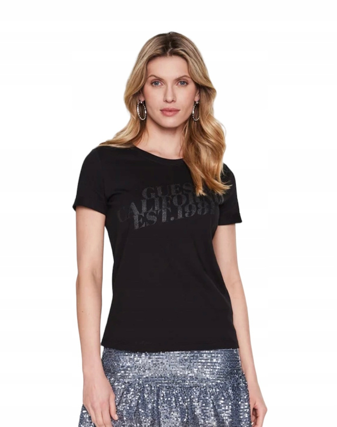 GUESS T-Shirt Aurelia W3RI26 JA914 Czarny