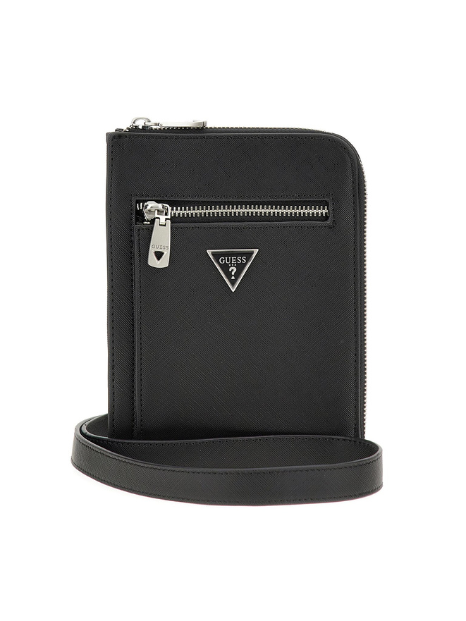 Guess saszetka na ramię Certosa Saffiano Smart Mini Bags HMECSA P3323 Black