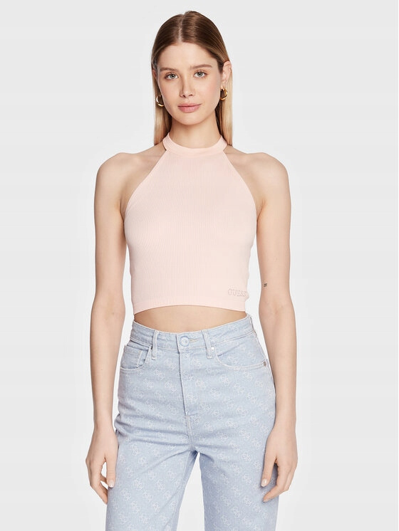 Guess Top damski Tori W3GZ02 Z2ZN0 Różowy Slim