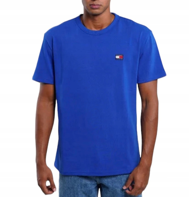 Tommy Jeans T-shirt męski niebieski Classic Xs Badge DM0DM17870 Regular