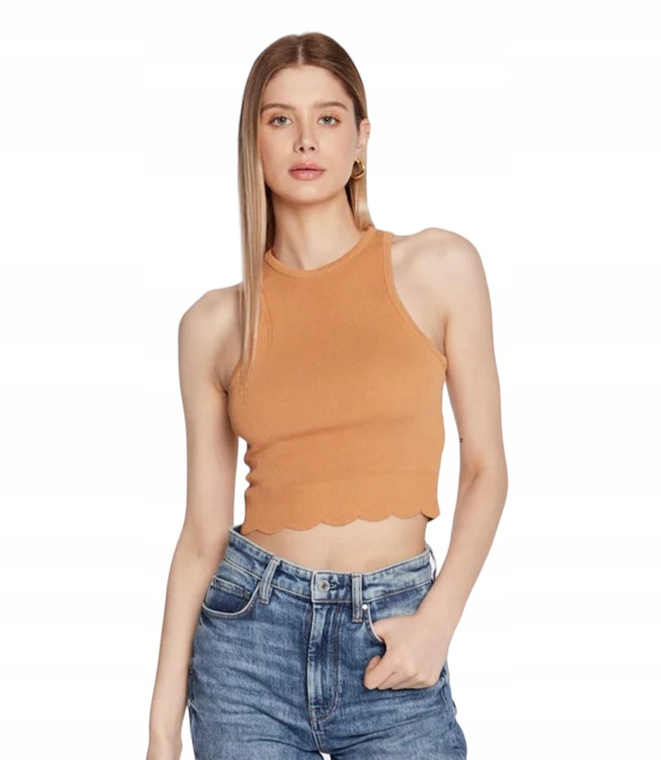 Guess Top Ada W3GZ00 Z2Z80 Beżowy Regular Fit