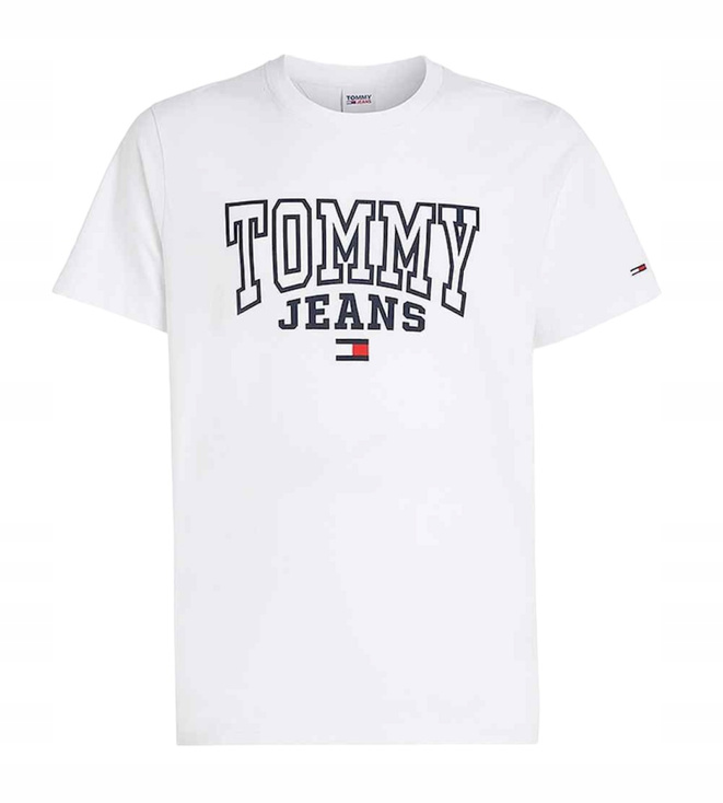 Tommy Jeans T-shirt męski DM0DM16831 biały Regular Fit