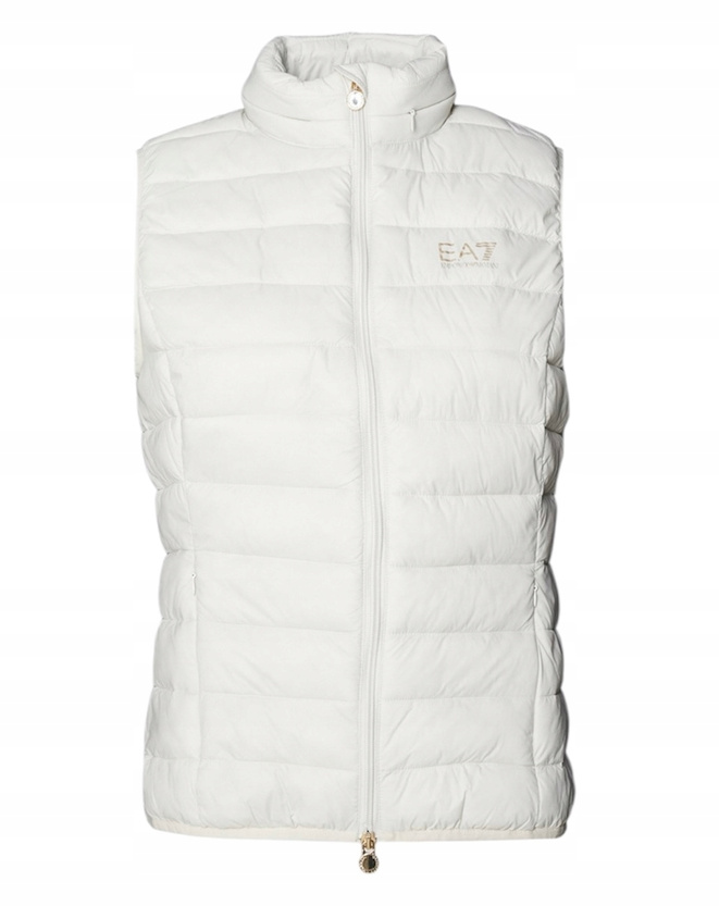 EA7 EMPORIO ARMANI Bezrękawnik damski przejściowy 8NTQ08 TNF8Z Biały