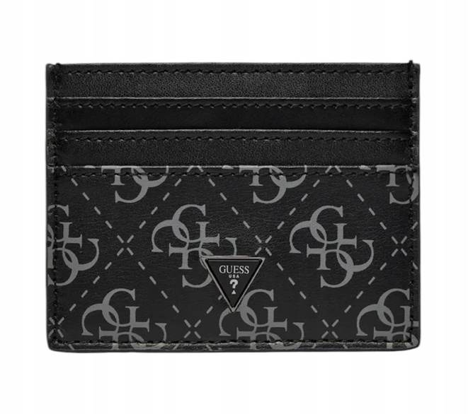 Guess Etui na karty kredytowe SMVELE LEA25 czarny-szary