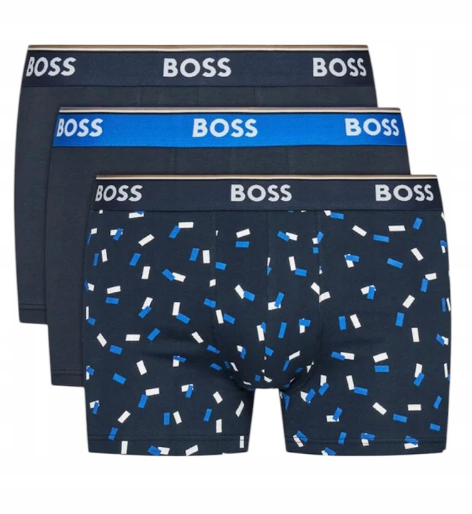 BOSS Komplet 3 par bokserek męskich 50517829-961 Granatowy