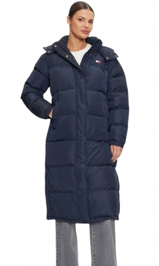 Tommy Jeans Kurtka puchowa damska Alaska DW0DW18860 Granatowy Regular