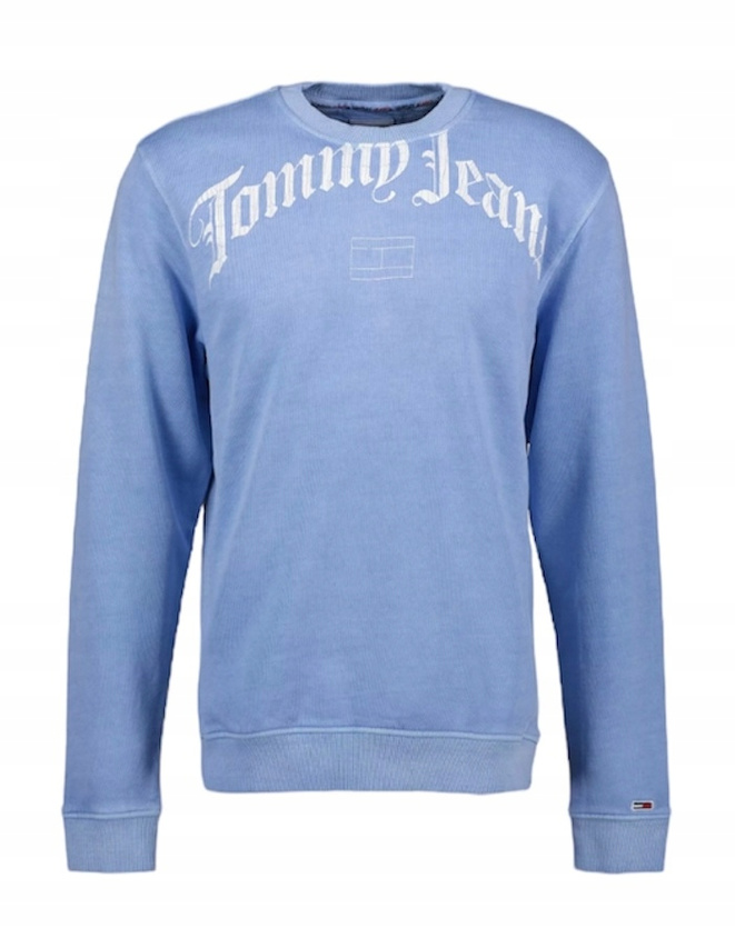 Tommy Hilfiger Bluza męska Grunge Arch DM0DM17792 Niebieski Relaxed