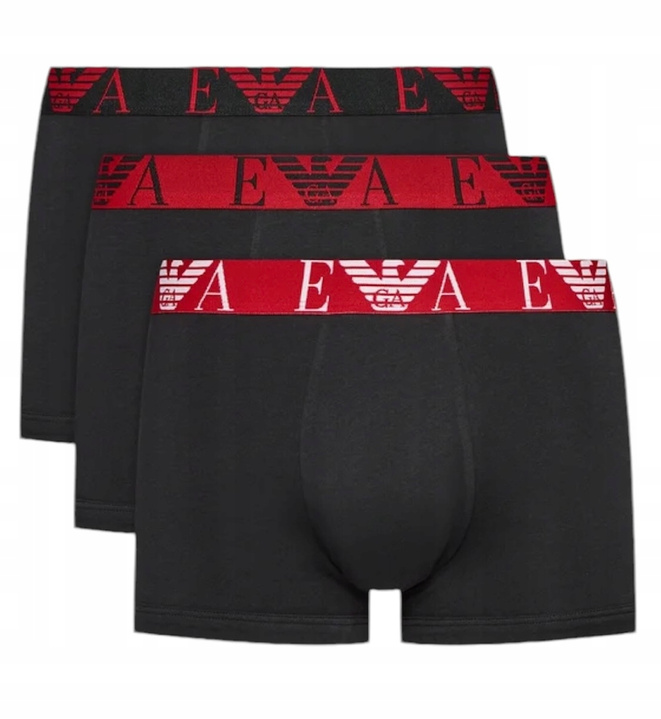 Emporio Armani Komplet 3 par bokserek 111357 4F715 38121 Czarny