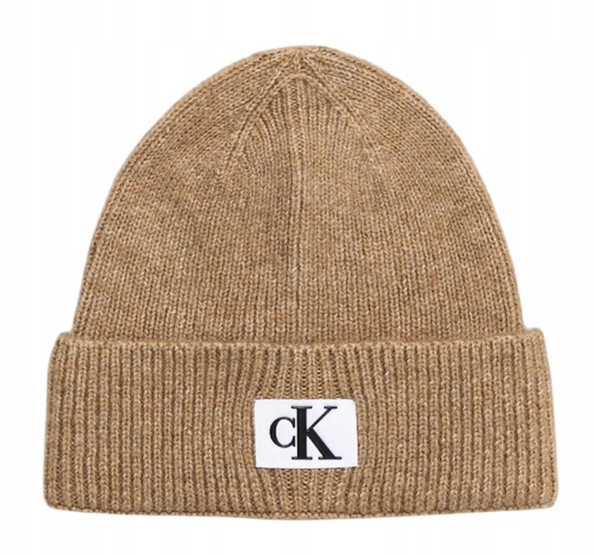 Calvin Klein Czapka zimowa męska beanie K50K512451 Beżowy