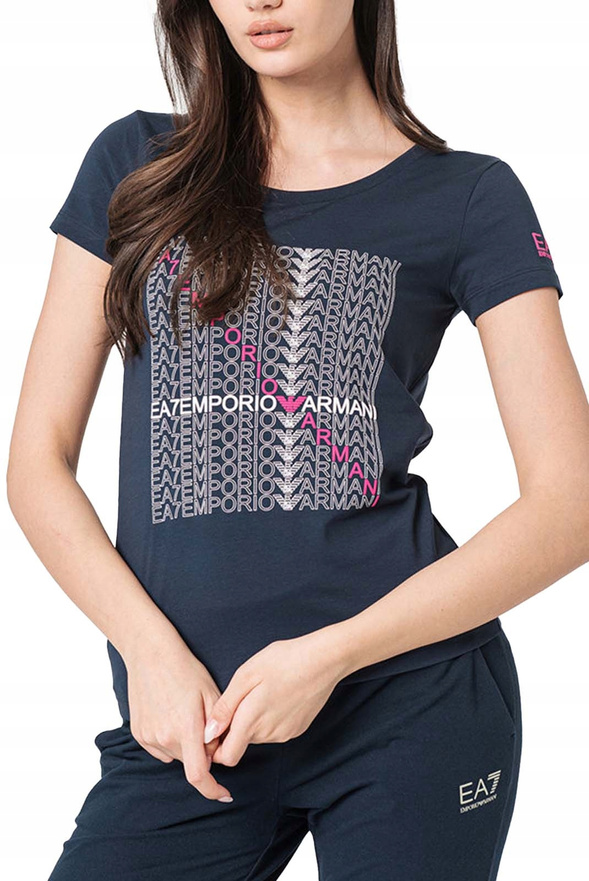 EA7 EMPORIO ARMANI T-shirt damski niebieski