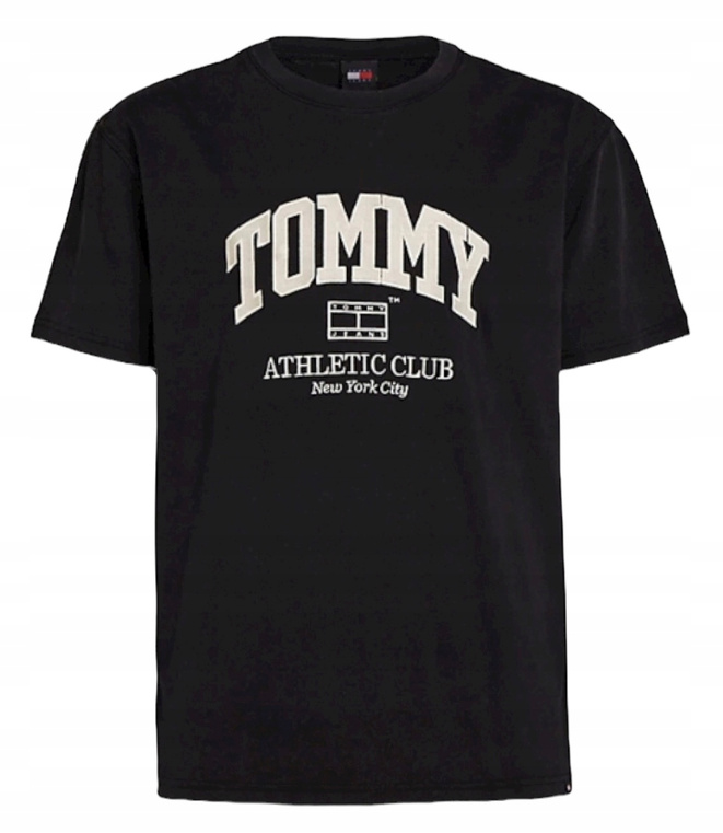 Tommy Jeans T-shirt męski Athletic Club DM0DM18557 Czarny Regular Fit
