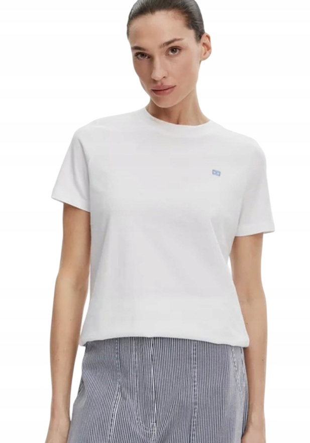 Tommy Hilfiger T-Shirt damski WW0WW45522 Biały Regular Fit