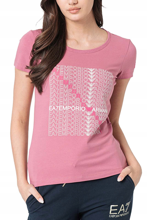EA7 EMPORIO ARMANI T-shirt damski różowy