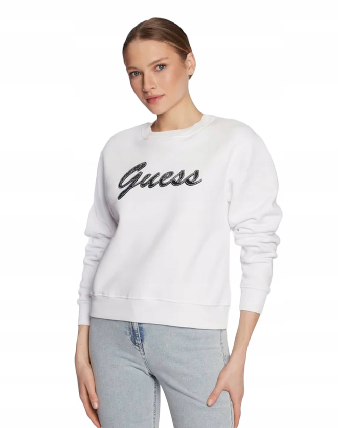 GUESS Bluza damska W3RQ10 K9Z21 Biała Regular