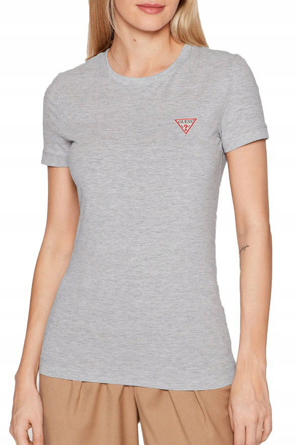 GUESS T-Shirt damski W2YI44 J1311 Szary Slim