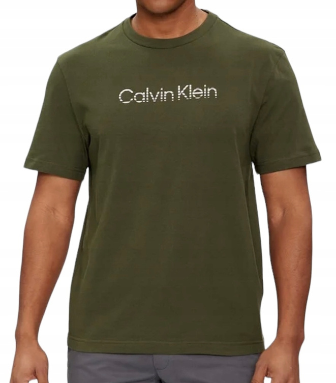 Calvin Klein T-Shirt Degrade Logo K10K112501 Khaki Regular Fit