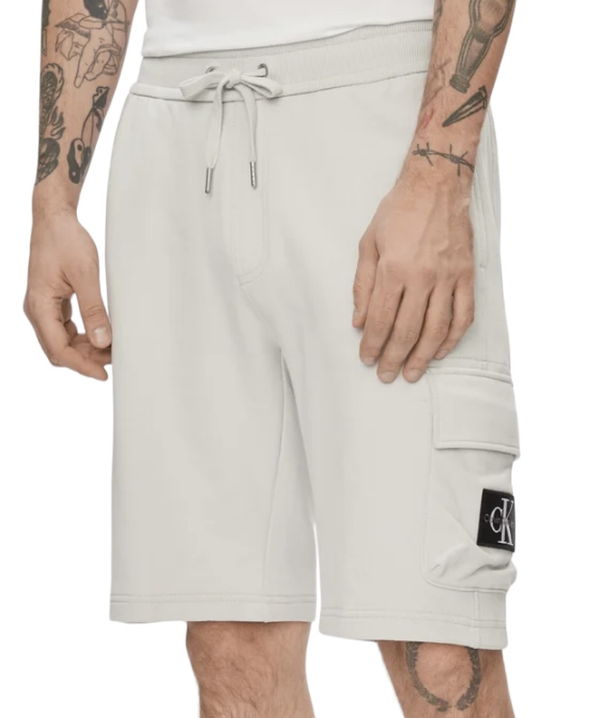 Calvin Klein Jeans szorty sportowe Monologo Badge J30J325132 Szary
