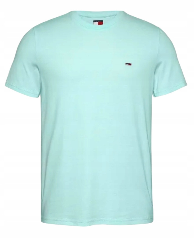 Tommy Hilfiger T-Shirt męski DM0DM04411 L6V Zielony Regular Fit