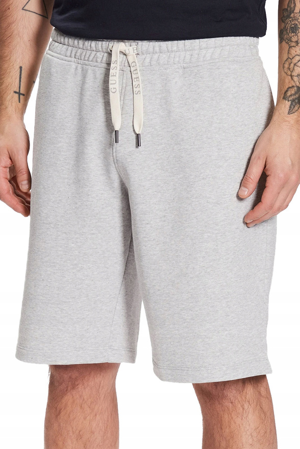 Guess Szorty sportowe Clovis Szare Loose Fit