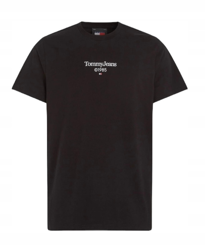 Tommy Jeans T-shirt męski czarny 85 Entry DM0DM18569 Czarny Regular