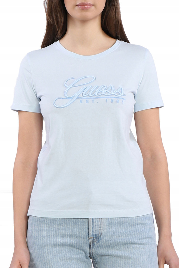 GUESS T-Shirt damski Script W3GI36 I3Z14 Helium