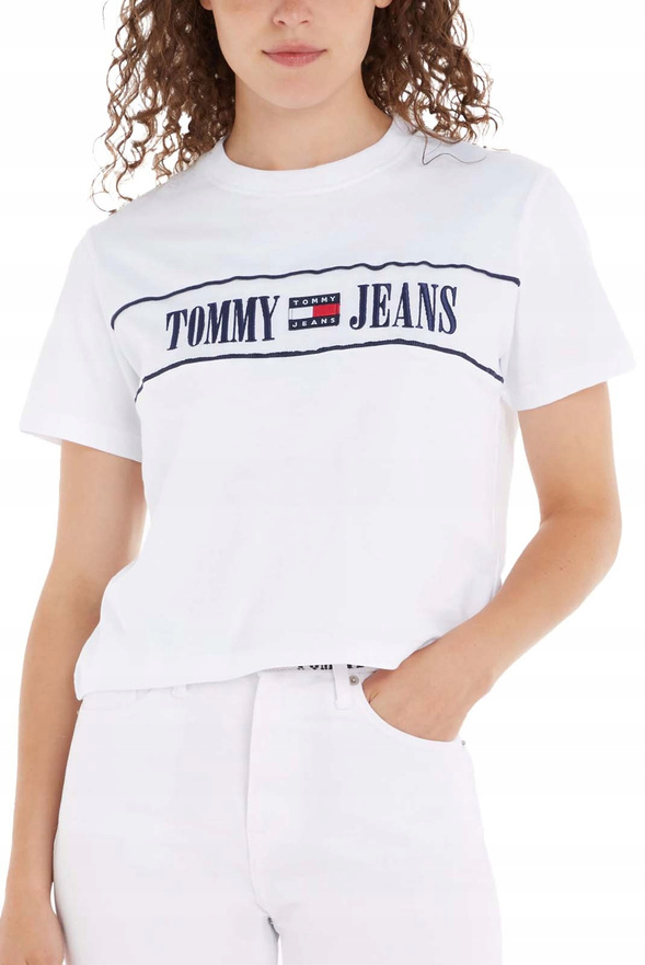 Tommy Jeans T-shirt damski biały DW0DW15651