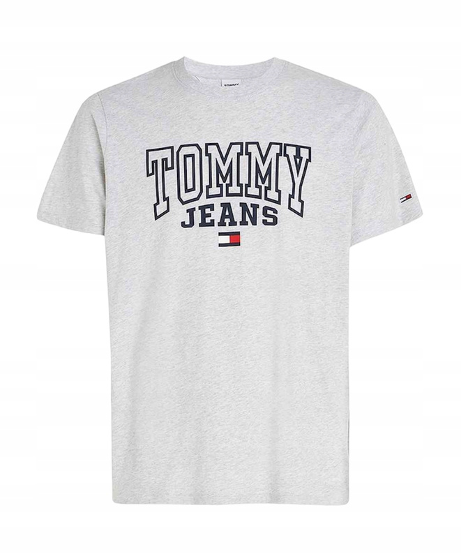 Tommy Jeans T-shirt męski DM0DM16831 szary Regular Fit