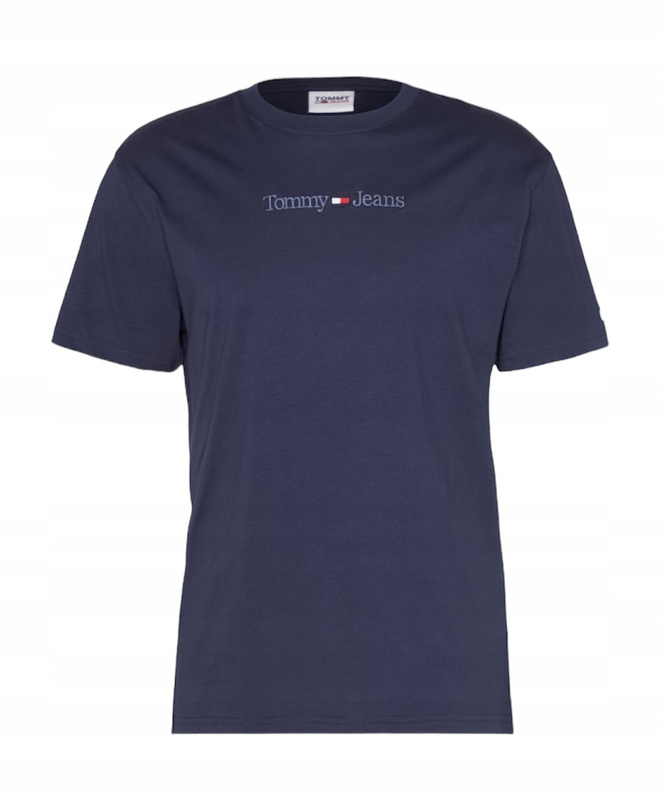 Tommy Jeans T-shirt męski Small Text DM0DM16825 granatowy Regular Fit