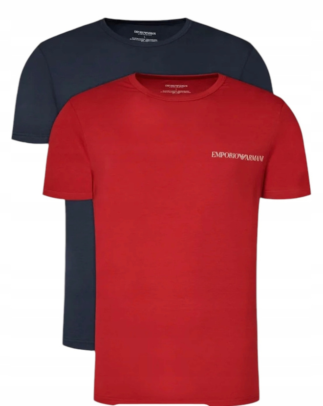 Emporio Armani Komplet 2 t-shirtów 111267 4R717 71435 Kolorowy Regular