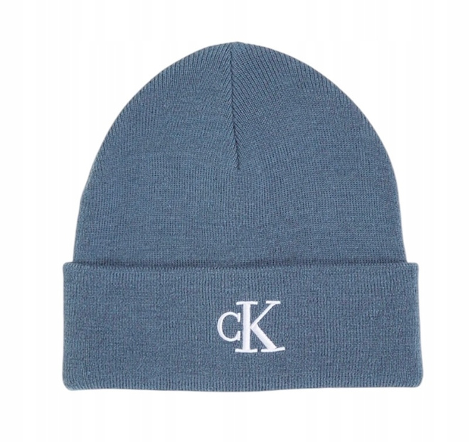 Calvin Klein Czapka zimowa Monogram Embro Beanie K50K512145 Niebieski