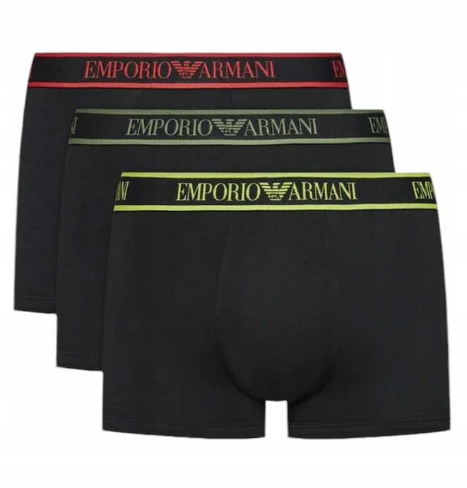 Emporio Armani Komplet 3 par bokserek męskich 111357 4F717 21320 Czarny