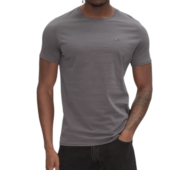 Tommy Hilfiger T-Shirt męski DM0DM04411 PT2 Szary Slim Fit