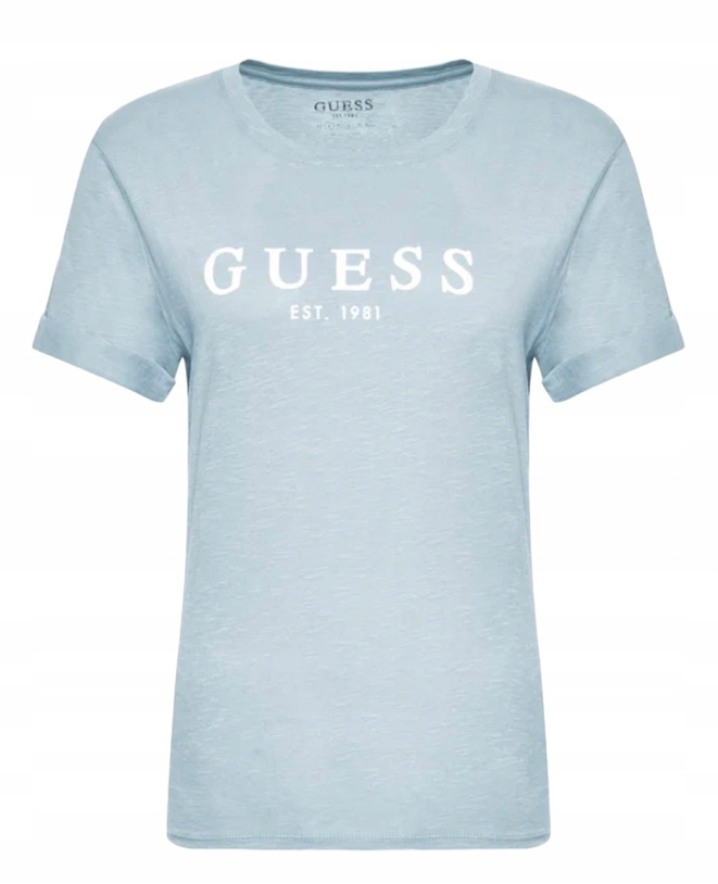GUESS T-Shirt 1981 W2BI68 K8G01 Niebieski