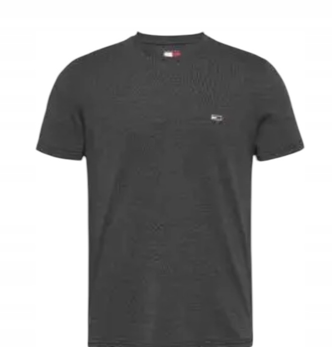 Tommy Hilfiger T-Shirt męski Jaspe DM0DM20363 Czarny Slim Fit