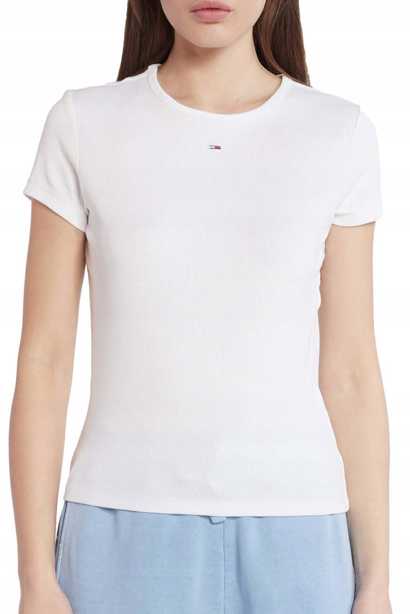 Tommy Jeans T-shirt damski biały DW0DW14876