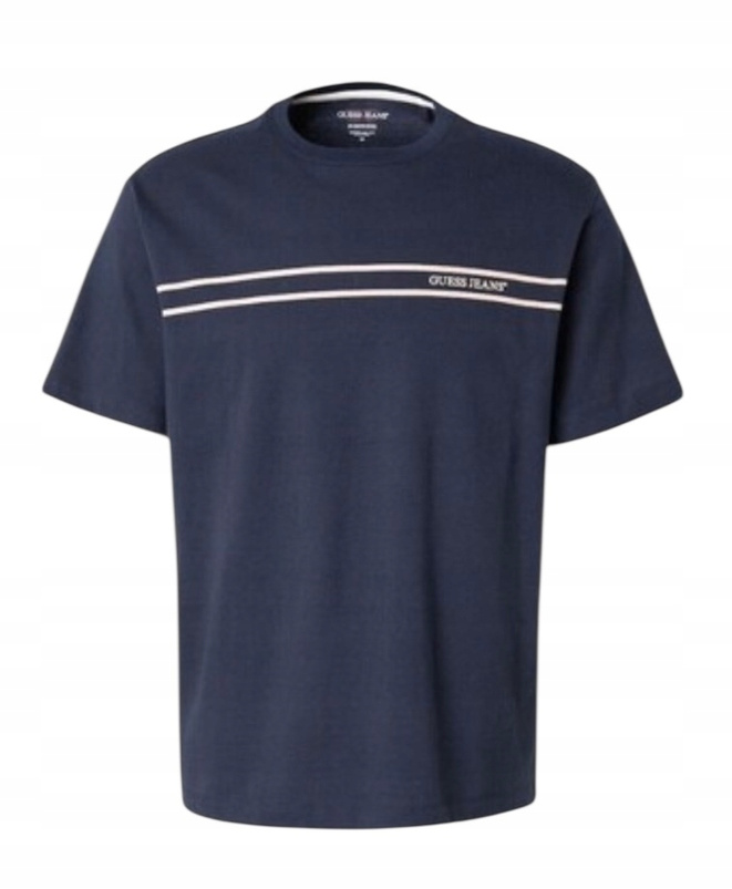 Guess T-Shirt męski M5RI78 KCPQ1 Granatowy Regular Fit