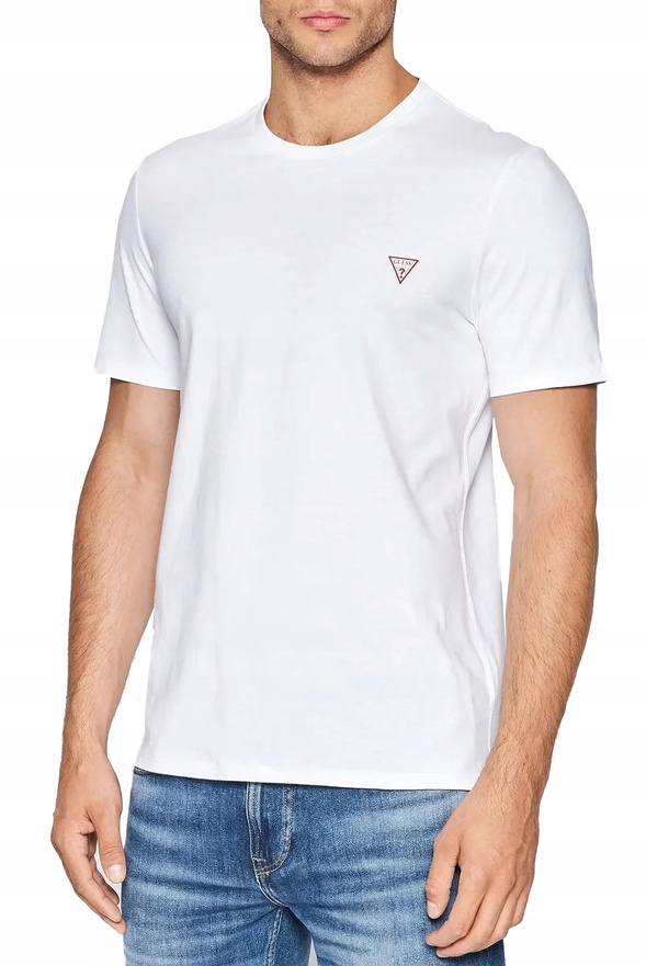 GUESS T-Shirt męski M2YI37I3Z11 Biały Slim